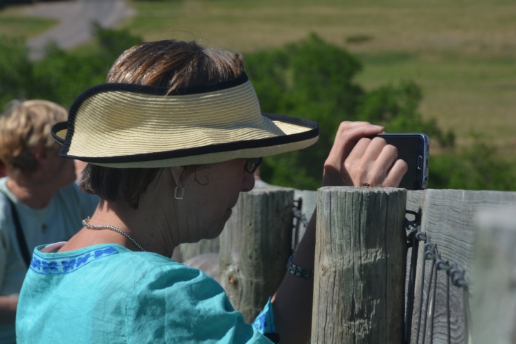 closeup, ann with camera